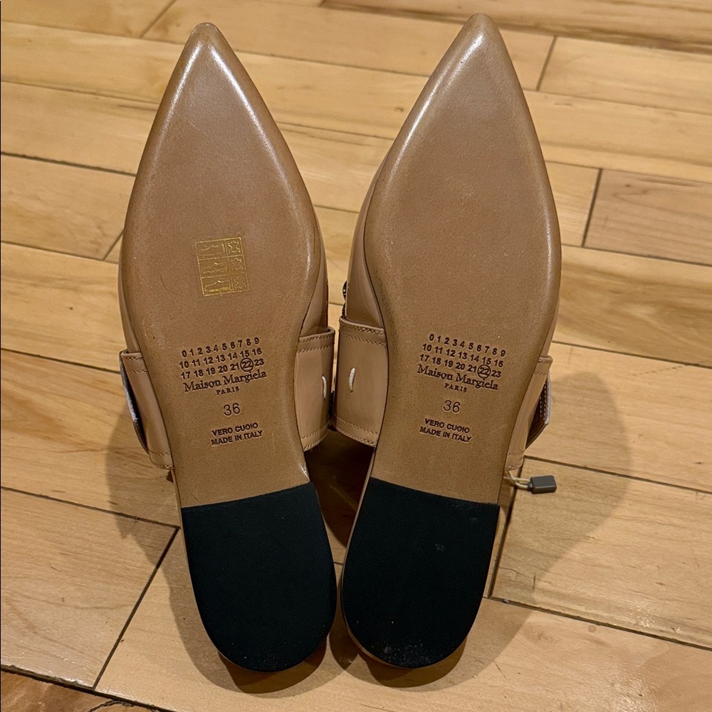 Maison Martin Margiela Beige Crystal-Trimmed Mules - Picture 11 of 13
